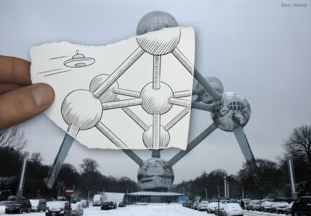 Ben Heine перенесет нас из реального мира в мир карандаша