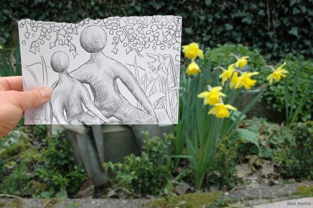 Ben Heine перенесет нас из реального мира в мир карандаша