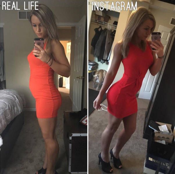 Девушки в жизни и в Instagram