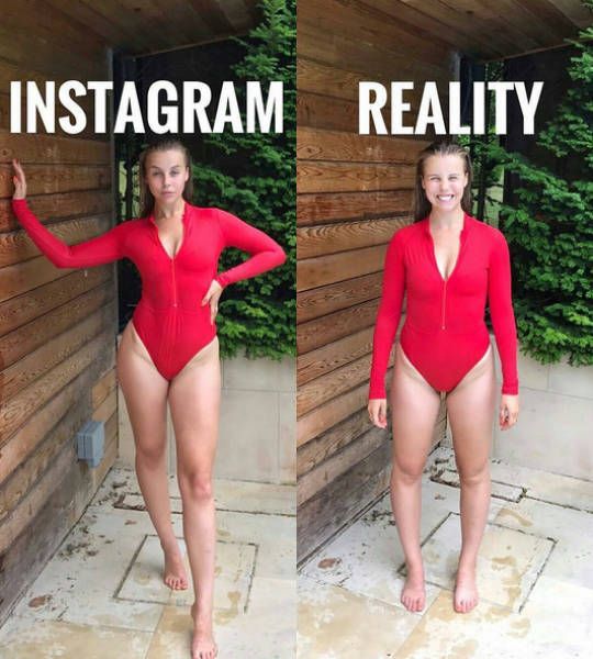 Девушки в жизни и в Instagram