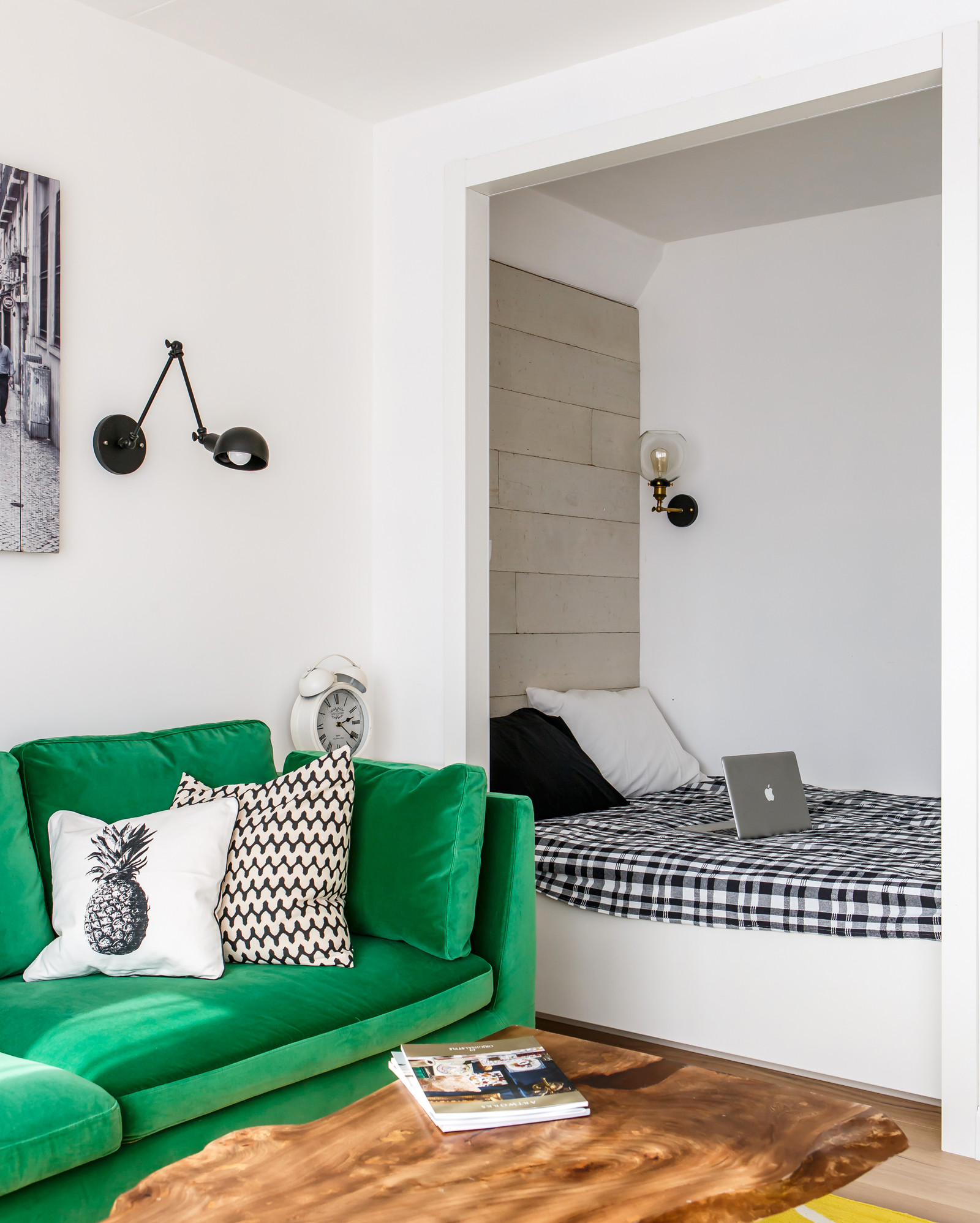 Дизайнерский интерьер квартиры площадью 34 квадратных метров Дизайнерский интерьер квартиры площадью 34 квадратных метров