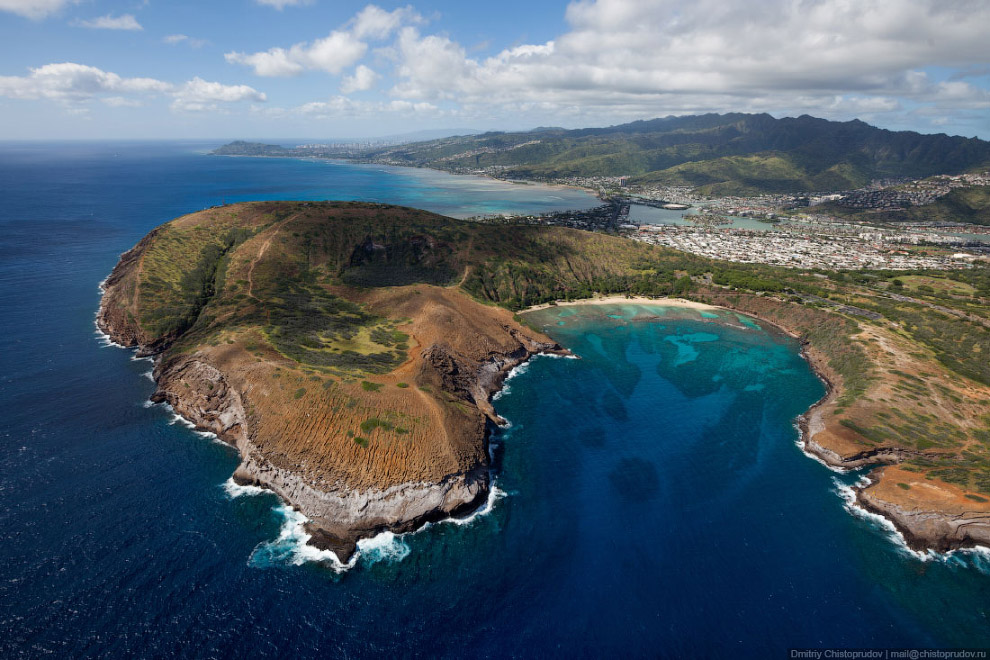 Полет над Гавайями. Остров Оаху Полет над Гавайями. Остров Оаху