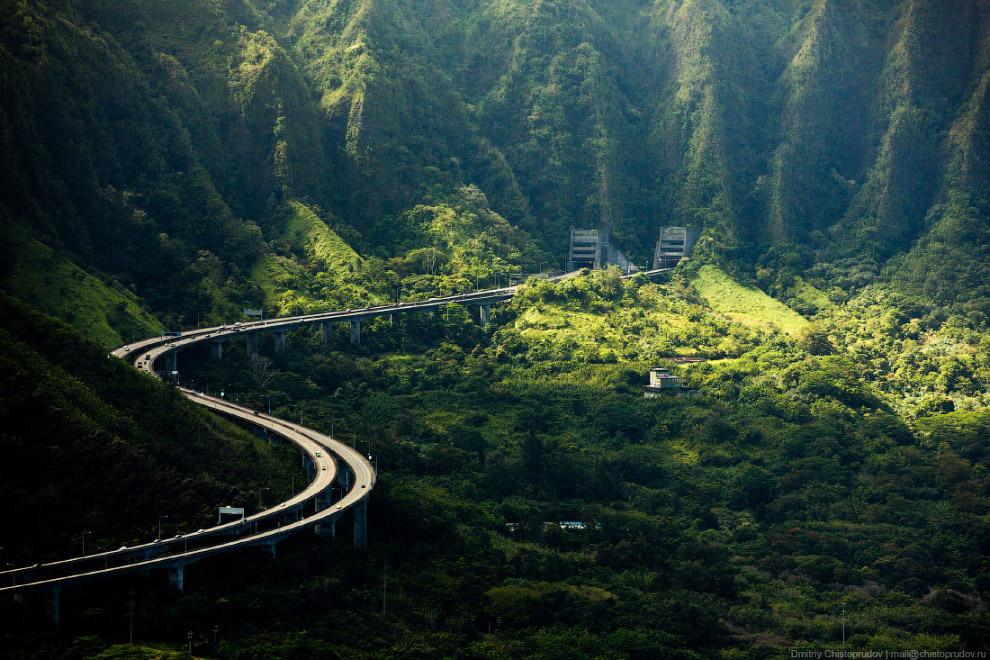 Полет над Гавайями. Остров Оаху Полет над Гавайями. Остров Оаху