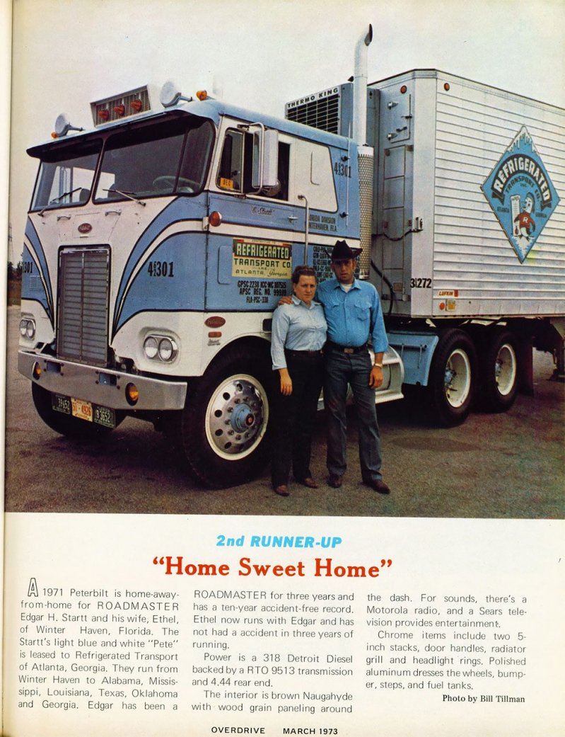Американские грузовики 1970-х годов из журнала Overdrive Magazine