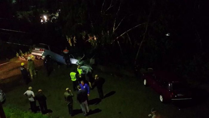 В Академгородке обрушилась стена с автомобилями