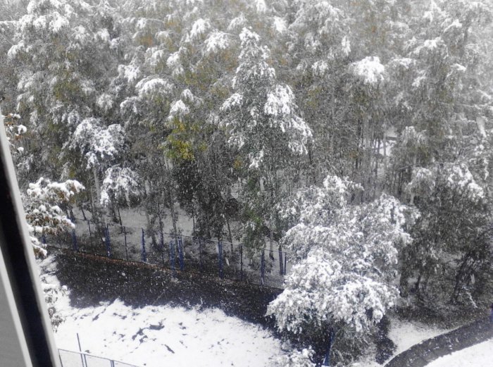 А в Усть-Илимске уже зима