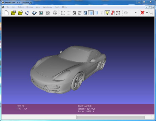 Порше опубликовали 3D файл Cayman S 2014 года