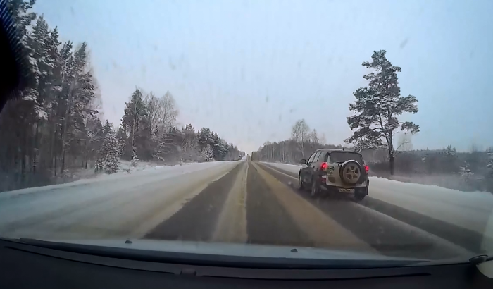 Зимняя подборка заносов от первого лица #8 (регистратор)