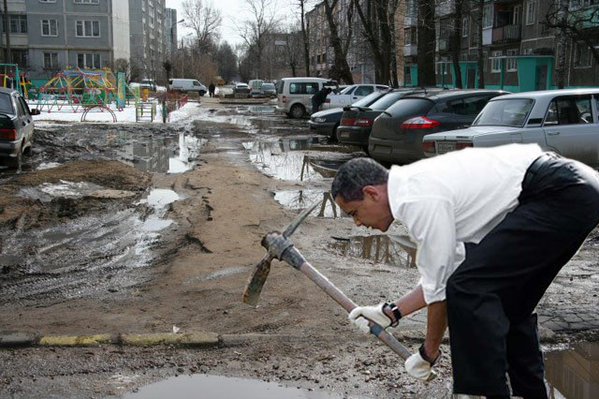 Жестокое послание про дороги России