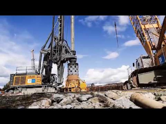 Бурение нефтяных и газовых скважин. Установка гигантский свай!