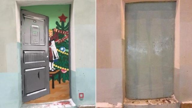 В Питере коммунальщики уничтожили дверь в советский Новый год