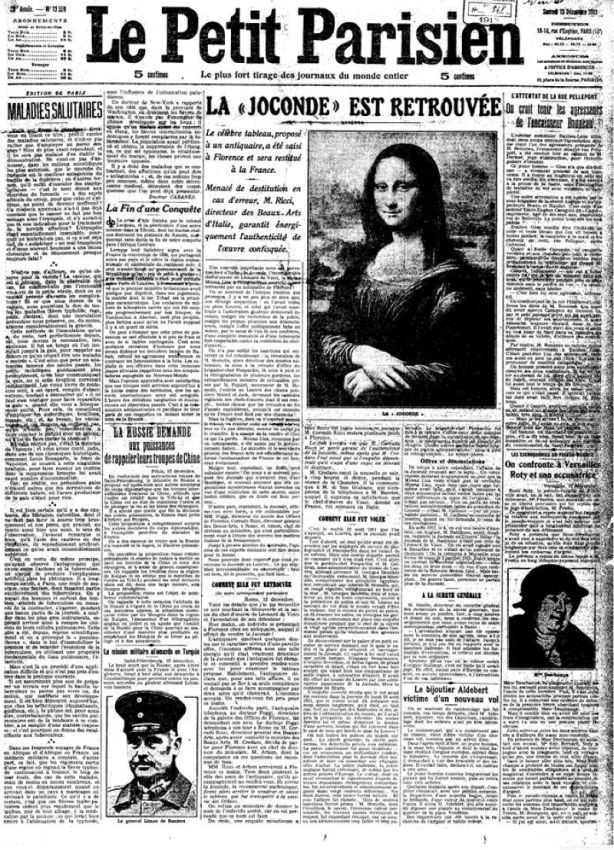 История похищения Джоконды История похищения Джоконды