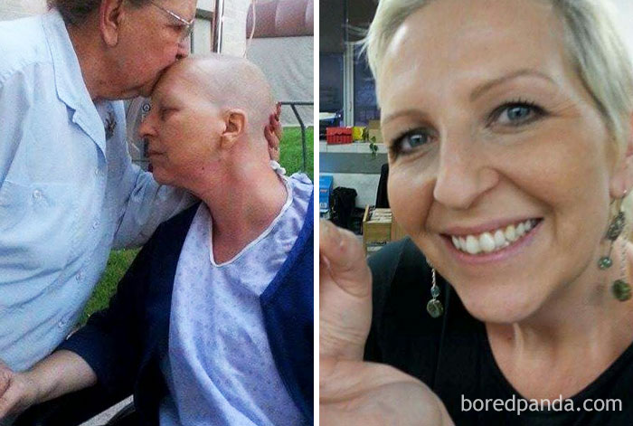 Люди, которые победили рак, в фотографиях «до и после» Люди, которые победили рак, в фотографиях «до и после»