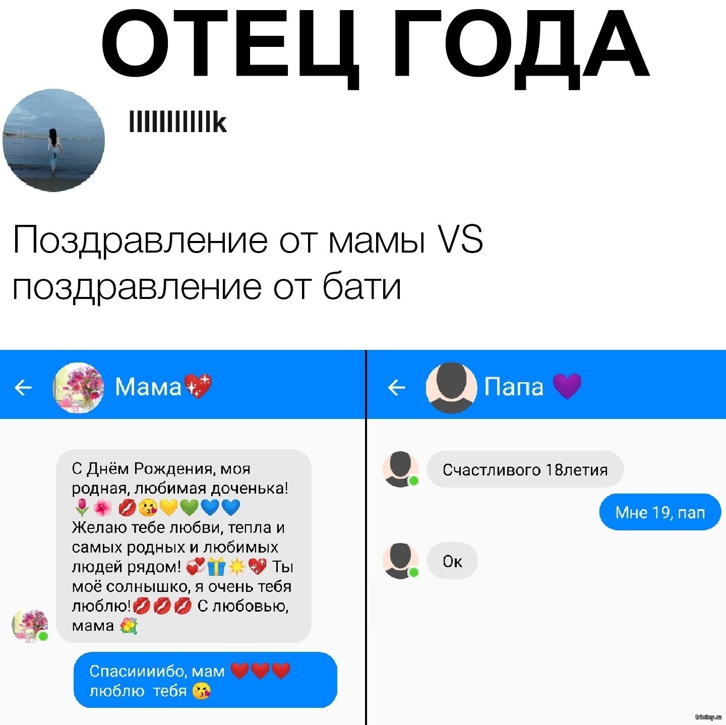 Поздравления с днем рождения от родителей
