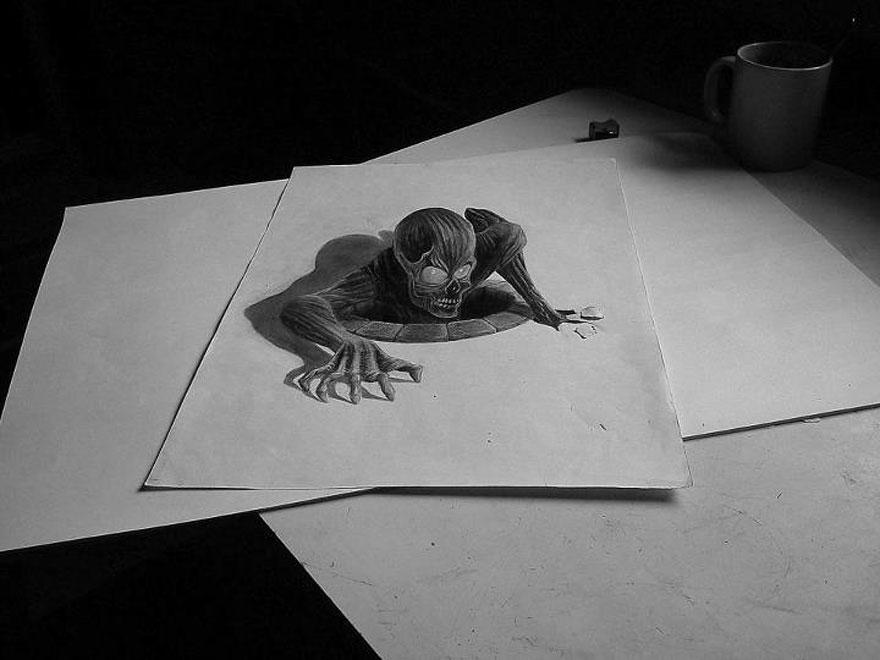 Самые впечатляющие карандашные 3D-рисунки от художников со всего света