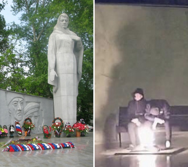 Вандалы отмыли оскверненный мемориал "Родина-мать" в Буденновске