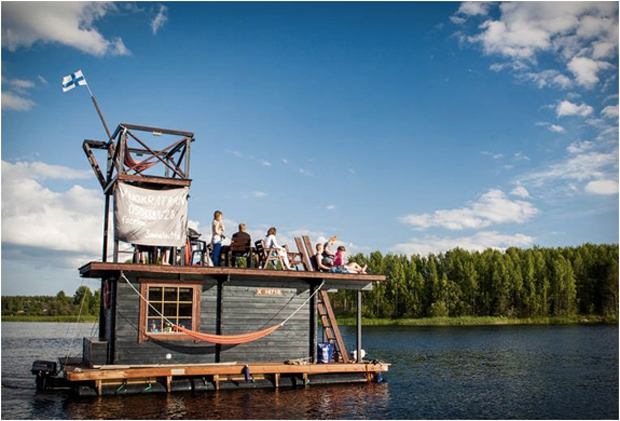 Финская сауна на воде Финская сауна на воде