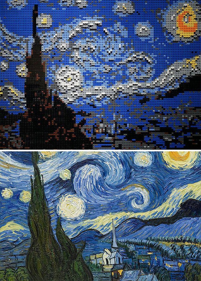 Шедевры искусства, собраннные из LEGO Шедевры искусства, собраннные из LEGO