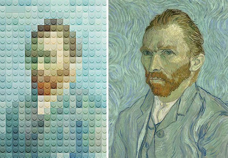 Шедевры искусства, собраннные из LEGO Шедевры искусства, собраннные из LEGO