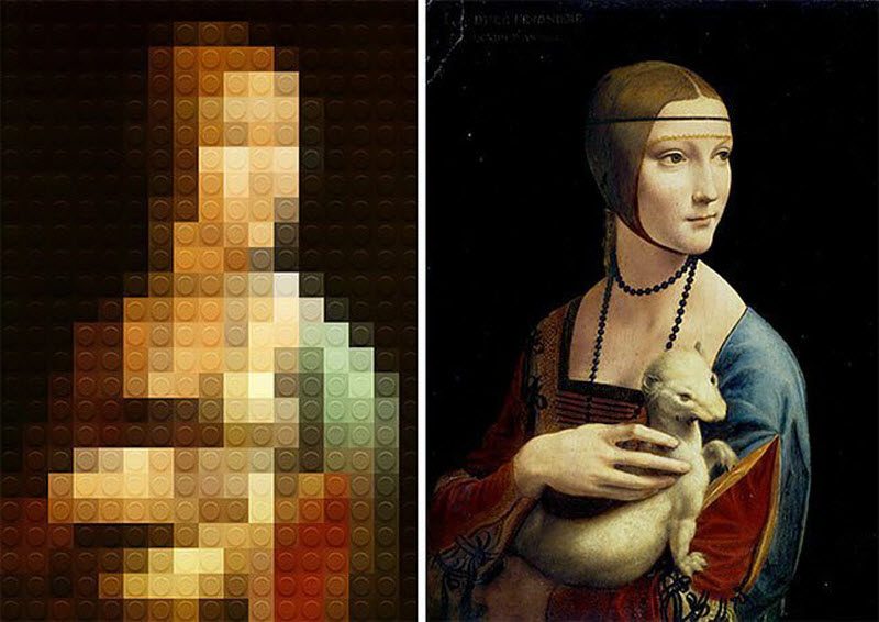 Шедевры искусства, собраннные из LEGO Шедевры искусства, собраннные из LEGO