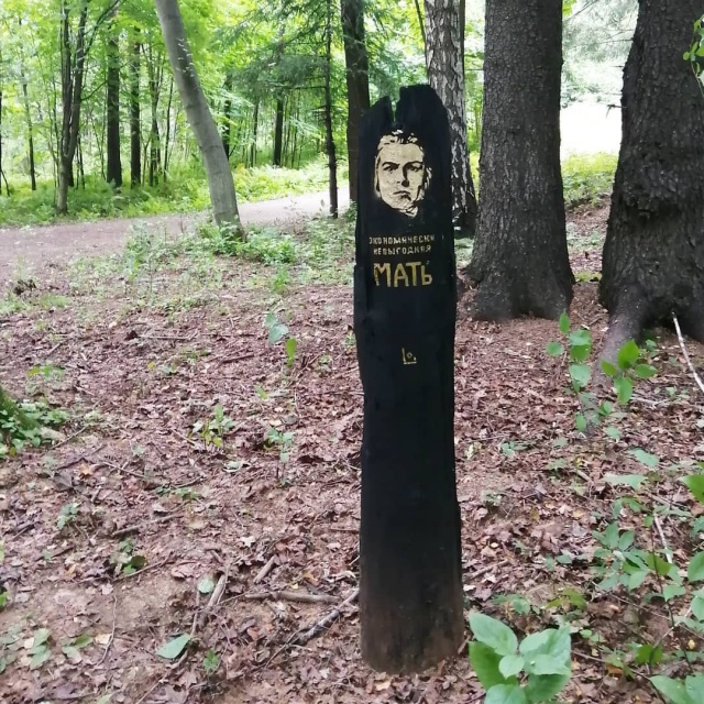 Арт-объект, посвященный лесным пожарам в Сибири