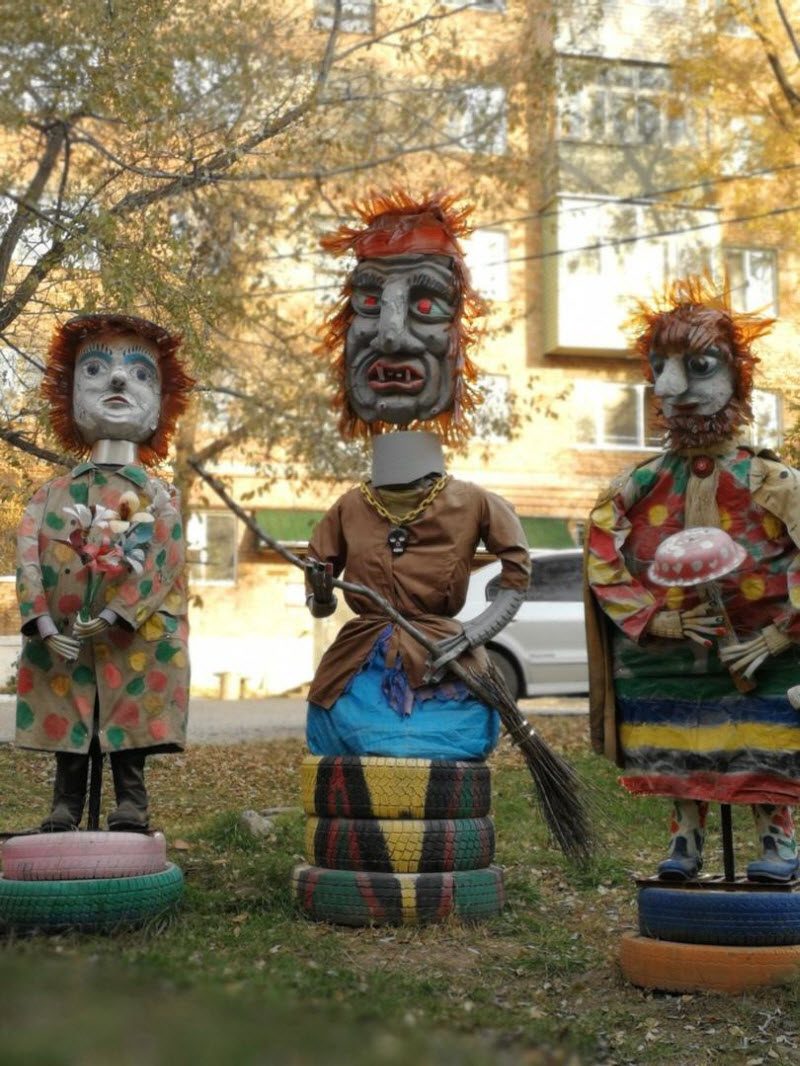 ЖКХ-арт. Новые поделки в наших дворах, сделанные летом 2019