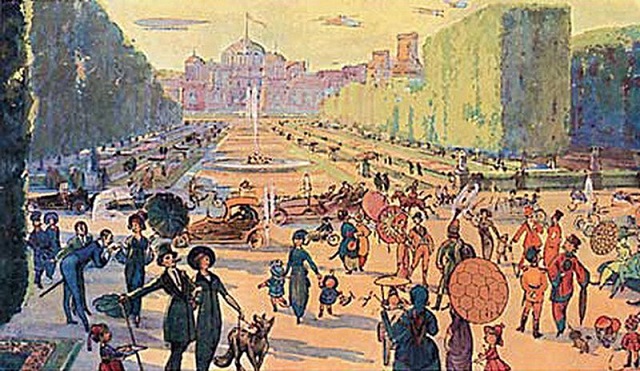 Как художники 1914 года представляли себе Москву XXIII века