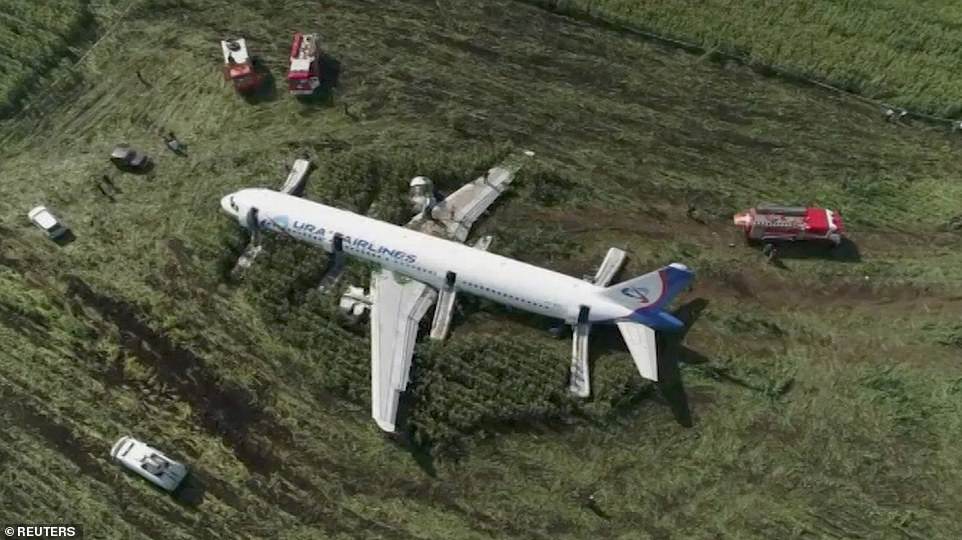 Аварийное приземление пассажирского самолета А321 в фотографиях Аварийное приземление пассажирского самолета А321 в фотографиях