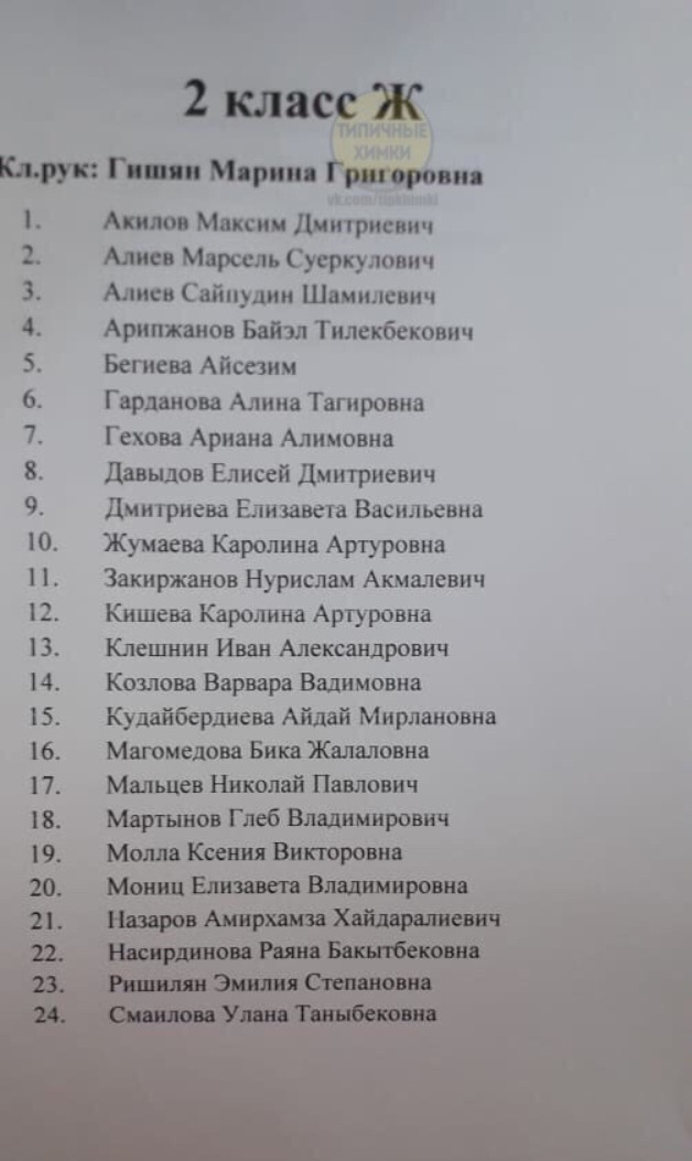 Ученики обычной школы в Химках