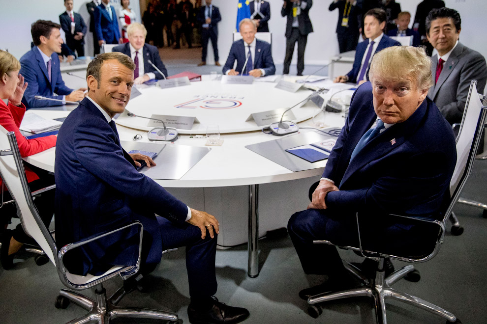 Забавные кадры саммита G7 2019 Забавные кадры саммита G7 2019