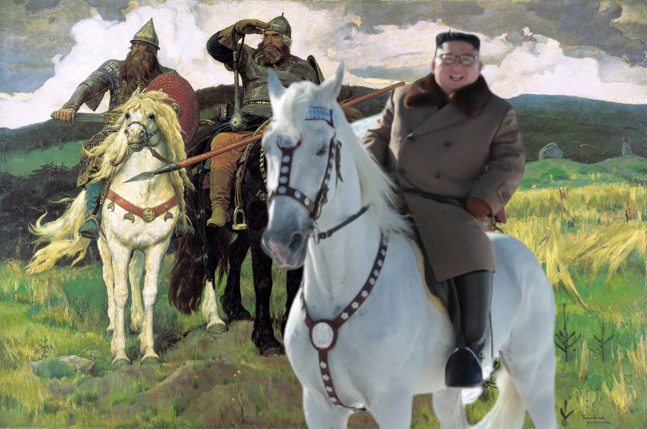 Ким Чен Ын прокатился на коне и стал героем фотожаб