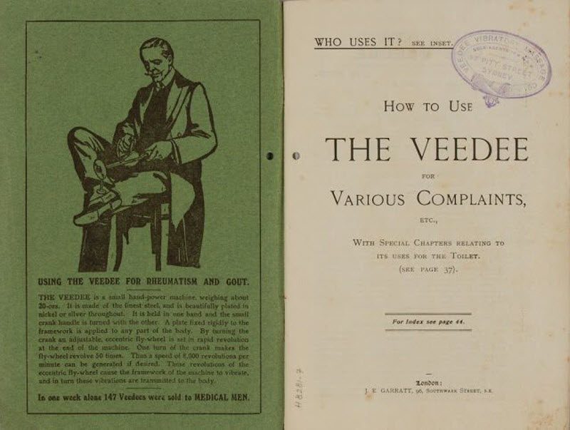 Медицинский вибратор Veedee - одна из первых секс-игрушек в истории Медицинский вибратор Veedee - одна из первых секс-игрушек в истории