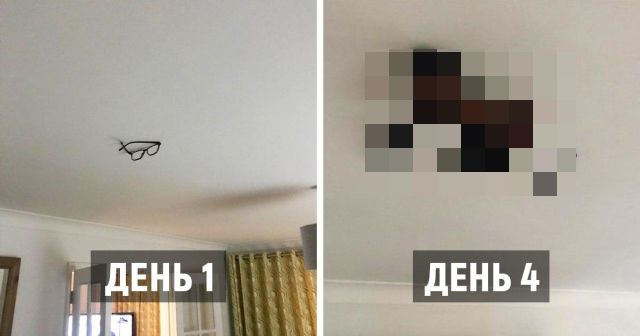 Парень приклеивал вещи своего отца к потолку, а тот догадался только после пропажи пульта