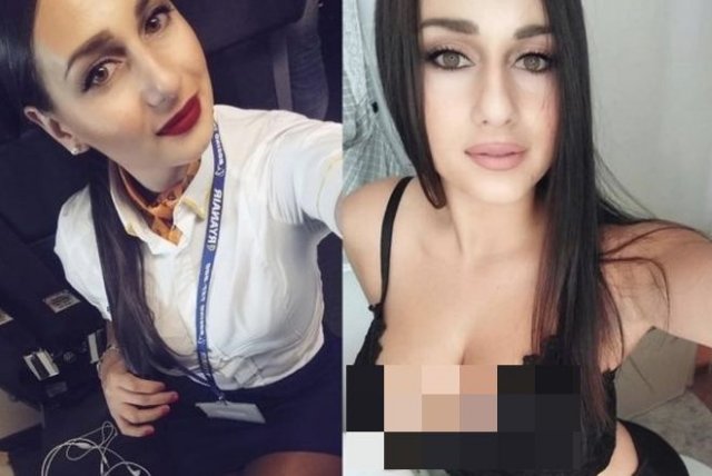 Красивые стюардессы в форме и без нее