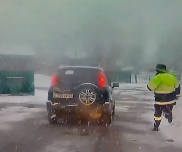 Спортивное задержание пьяного водителя в Алтайском крае