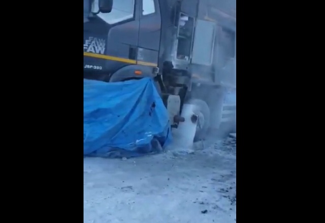 Что случается с колесами в мороз -57 градусов