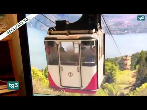 Видео момента падения кабины фуникулера в Италии