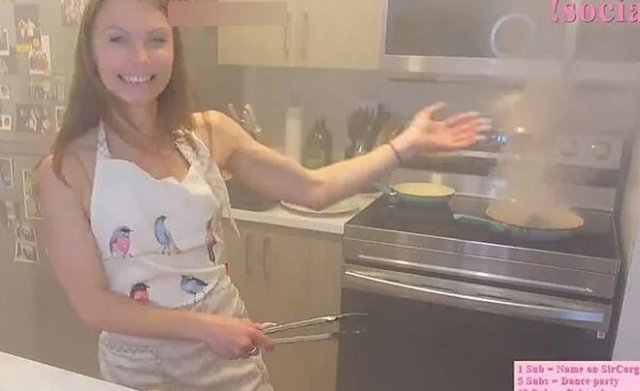 Блогер чуть не спалила дом во время кулинарной трансляции