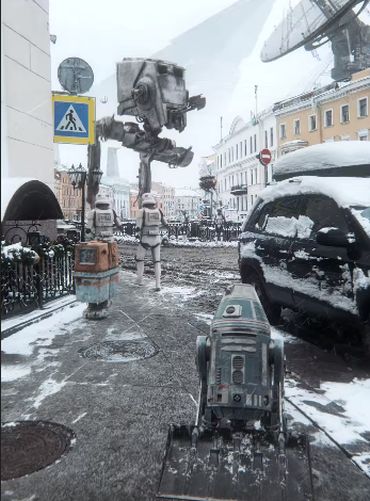 Звездные войны в зимнем Санкт-Петербурге