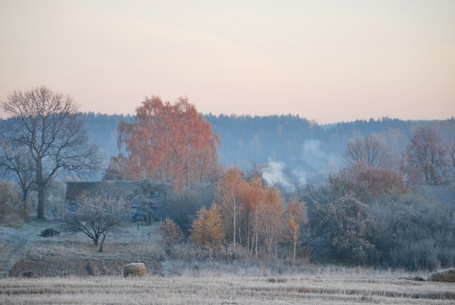 Поздней осенью в деревне