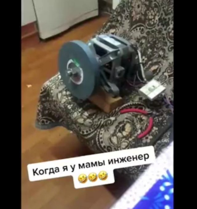 Когда плевать на технику безопасности: мужчина собрал точильный станок из двигателя от стиральной машинки
