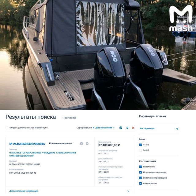 Катер за 37 млн рублей, который закупили для службы спасения Саратовской области, обнаружили на базе местных чиновников