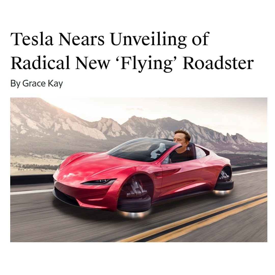 Tesla может показать летающий Roadster уже в этом месяце