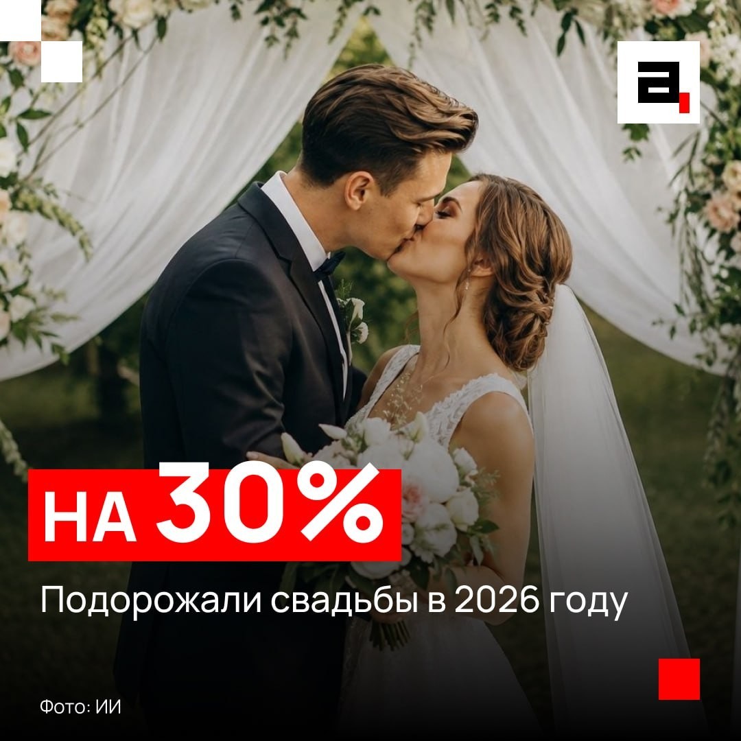 Свадьбы в России подорожали на 30%: средний чек на гостя — 10 тысяч рублей