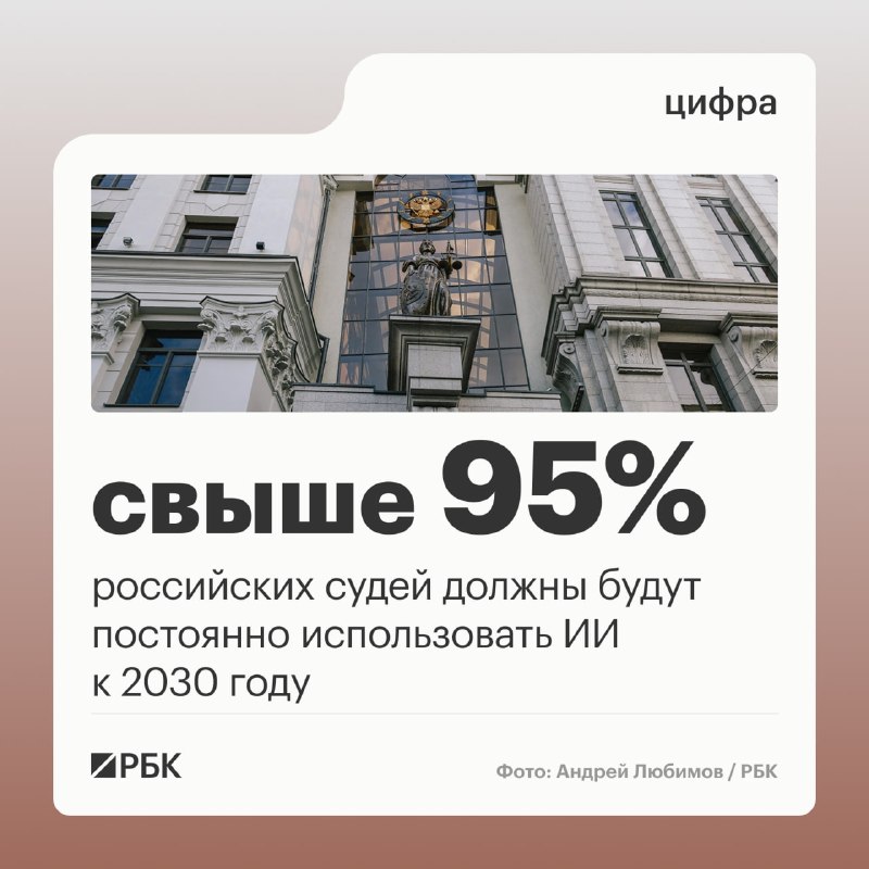 К 2030 году более 95% судей РФ должны использовать ИИ в работе