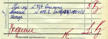 Вспоминая школьный дневник