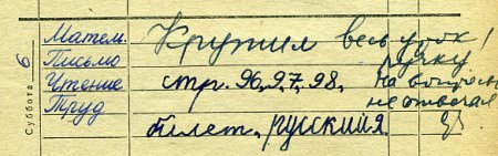 Вспоминая школьный дневник