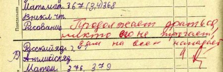 Вспоминая школьный дневник