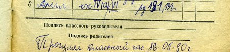 Вспоминая школьный дневник